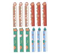 Alipis Lot de 12 Règles Flexibles Magnétiques Style Noël Souples et Résistantes à L'Usure Format Compact pour Usage Scolaire et Domestique Accessoires de Mesure Ludiques et Portables