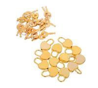 Alipis Lot de 12 Sets de Sets de Mini Cadenas Cœur en Alliage de Zinc et Fer, Verrou Portable et Polyvalent avec Clé, pour Journal Intime, Carnet et Voyage