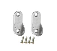 Alipis Lot de 12 Supports De Tringle à Vêtements Ovales Métalliques, Fixation Murale Vis Incluses, Quincaillerie pour Meubles, Accessoires Robustes pour Penderie, Compatible Tiges Ovales Standard