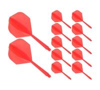 Alipis Lot de 12 Tiges de Fléchettes Courtes en Plastique Rouge avec Ailettes Intégrées Accessoires Équilibrés et Remplaçables pour Jeu de Fléchettes pour Soirées Jeux et Compétitions