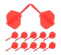 Alipis Lot de 12 Tiges de Fléchettes en Plastique Léger avec Ailettes Intégrées Rouges Compatibles Universellement Stables et Antidérapantes Accessoires pour Jeux de Fléchettes