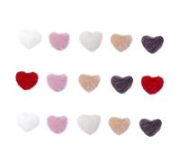 Alipis Lot de 15 Décorations D’Ongles en Peluche Cœur 3D Mini pour Nail Art DIY Accessoires de Manucure Mignons pour Fêtes et Événements Fournitures Décoration D’Ongles Élégantes