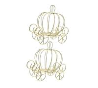 Alipis Lot de 2 Boîtes à Bonbons en Métal de Chariot à Citrouille Décorations Créatives pour Mariage et Halloween Boîte de Rangement Élégante pour Friandises