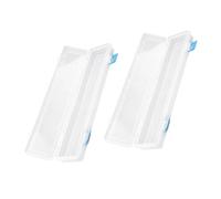 Alipis Lot de 2 Boîtes à Crayons Transparentes en Plastique Étuis Multifonctions pour Pinceaux Crayons Aquarelle et Fournitures d'art Taille Pratique pour Rangement et Transport