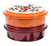 Alipis Lot de 2 Boîtes Porte-Parfum Portables Couvercle Boîte à Spirales Creuse en Métal Étui à Spirales Rond pour Maison Camping et Terrasse Protection Anti-Feu et Diffusion