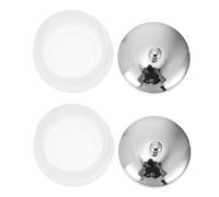 Alipis Lot de 2 Bols en Verre Cristal 50 Ml Couvercles, Coupe Manucure en Acier Inoxydable Mat, Conteneurs pour Nail Art Professionnels, Usage Quotidien pour Manucures et Décorations