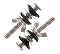 Alipis Lot de 2 Boulons de Fixation en Acier Inoxydable Joint en Caoutchouc pour Siège de Toilette Vis Résistantes à la Corrosion pour Accessoires de Salle de Bain Compatibles Wc