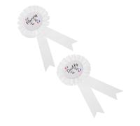 Alipis Lot De 2 Broches pour Fête Prénatale Accessoires pour Révéler Le Bébé Badge pour Futur Papa Badge pour Future Maman pour Fête Prénatale Blanc