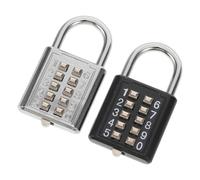 Alipis Lot de 2 Cadenas à Combinaison Numérique en Alliage de Zinc Noir et Argenté Petit Cadenas de Voyage Approuvé Tsa pour Valise Casier et Boîte à Outils Verrouillage par Mot de