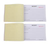 Alipis Lot de 2 Carnets de Factures A5 14,6 X 10,5 Cm, Papier 3 Volets Numérotés, Formulaires de Reçus pour Petites Entreprises, Bons de Commande et Reçus de Paiement, Gestion
