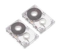 Alipis Lot de 2 Cassettes Audio Vierges Mini 60 Transparentes Bandes pour Enregistrement Parole Compatibles Enregistreurs Interview pour Musique Discours et Projets DIY