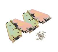 Alipis Lot de 2 Charnières de Table Pliante Grand Format en Métal avec Vis Mécanisme Robuste pour Plateau Rabattable Accessoires pour Meubles Modulables pour Optimisation D’Espace et