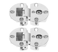 Alipis Lot de 2 Charnières Invisibles en Alliage de Zinc Réglables à 90 Degrés, Charnières Plates pour Meubles, Fermeture Automatique, Adaptées pour Portes D'armoires et Placards,