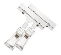Alipis Lot de 2 Clips Double Face Transparents pour Porte-étiquettes, Support de Carte Rotatif pour Affichage de Prix et Mémo, Accessoires de Bureau Pratiques pour Supermarchés