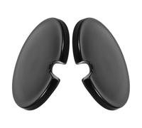 Alipis Lot de 2 Couvercles en Céramique Noirs Brillants avec Encoche pour Tasses à Thé et Café Diamètre Intérieur 77 CM Protection Anti-Poussière et Conservation Optimale Adaptés