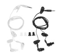 Alipis Lot de 2 Écouteurs Étanches 35 MM Intra-Auriculaires Blanc et Noir Résistants à L’Eau pour Natation Bain et Sports Nautiques Bouchons D’Oreille Confortables et Protection