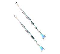 Alipis Lot de 2 Extracteurs de Points Noirs en Acier Inoxydable Grattoirs à Pores Métalliques Surface Lisse Outil de Nettoyage Facial Précis Adaptés au Soin du Visage L’Élimination