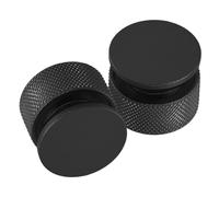 Alipis Lot de 2 Fixations Métalliques en Aluminium 11,3 Mm avec Rondelles Antidérapantes en Silicone Noir pour Casque de Soudage, Vis de Capot Solide et Ajustables, Accessoires