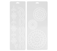 Alipis Lot de 2 Gabarits de Couture en Plastique Blanc pour Quilting et Broderie, Modèles Précis et Pratiques pour Découpe et Positionnement Lors de Travaux de Couture