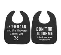 Alipis Lot de 2 Grands Bavoirs pour Adultes en Polyester, Résistants et Lavables, Adaptés aux Repas la Vie Quotidienne des Personnes Âgées