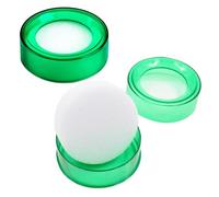 Alipis Lot de 2 Humidificateurs pour Doigts Éponge Antidérapante, Gobelet Plastique Transparent Vert, Outil Bureau pour Compter L'argenté, Hydratant Bout des Doigts