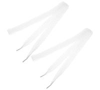 Alipis Lot de 2 Lacets de Chaussures Blancs en Dentelle Ajourée 140 Cm, Lacets Plats pour Femmes, Brides Élastiques pour Talons Hauts, Accessoire Mode Ballerines et Baskets, Remplacement