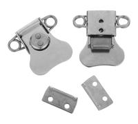 Alipis Lot de 2 Loquets à Bascule en Acier Inoxydable 304 Loquet à Ressort pour Boîte à Outils Verrou à Genouillère Chromé Fixation Parallèle Quincaillerie pour Coffres et Caisses