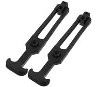 Alipis Lot de 2 Loquets de Tirage Élastiques Poignée en T en Caoutchouc Noir, des Vibrations, pour Boîte à Outils, Usage Intérieur et Extérieur