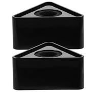 Alipis Lot De 2 Microphones Portables Avec Logo Perche Filtre Anti-Pop Microphone Triangulaire Personnalisé Drapeau Microphone Drapeau Vlog Noir