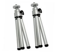 Alipis Lot de 2 Mini Trépieds Flexibles en Alliage D’Aluminium pour Smartphone Support Portable Argenté Tige de Retardateur Perche à Selfie à Main Accessoires Photo Vidéo pour Voyage