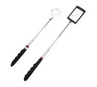 Alipis Lot De 2 Miroirs D'inspection Télescopiques 50 Mm Led, Miroir Télescopique Flexible Éclairé Pour Véhicule, Outil D'inspection Portable Pour Mécanique Et Vérification Sous-voiture