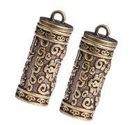 Alipis Lot de 2 Pendentifs DIY en Laiton Vieilli Inscriptions Bibliques Rétro Petits Pendentifs Compacts pour Décoration Porte-Clés Paquet et Bricolage Créatif