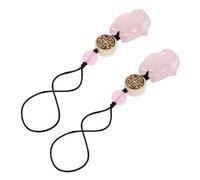 Alipis Lot de 2 Pendentifs Porte-clés Décoratifs de Renard Rose, Petit Bijou Mignon en Matériau Robuste, Accessoires Polyvalents pour Téléphone Portable, Clés et Voiture, Charme
