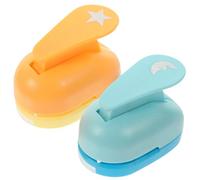 Alipis Lot de 2 Perforatrices à Papier 1,5 Cm Forme Lune et Étoile, Emporte-pièces en Fer et Plastique pour Loisirs Créatifs, Scrapbooking Diy, Découpe Précise pour Cartes et Projets