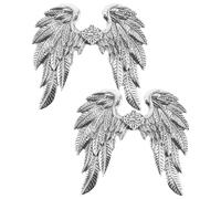 Alipis Lot de 2 pinces à cheveux gothiques à ailes - Barrettes vikings pour femmes et filles - Pinces décoratives steampunk pour chignons, accessoires de coiffure pour cosplay, costume d'ange