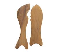 Alipis Lot de 2 Planches de Massage en Bois Marron pour Visage et Corps, Outil Léger Multifonctionnel pour Stimuler la Circulation Sanguine et Détendre les Muscles la Maison