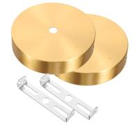 Alipis Lot de 2 Plaques de Plafond en Laiton 10X18 CM Kit Suspendre pour Luminaires Rosace Ronde pour Montage DIY Accessoires pour Plafonnier et Applique Murale Support D’Éclairage