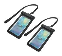 Alipis Lot de 2 Pochettes Étanches Noires pour Téléphone Portable Protection Waterproof Écran Tactile pour Natation Plage et Activités Nautiques Étui Flottant Résistant à L’Eau et à