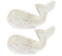 Alipis Lot de 2 Poignées de Tiroir Rétro en Fonte Blanche Style Océan Motif Baleine Boutons Décoratifs pour Meubles Adaptées pour Chambre D’Garçon et Filles Commode et Armoire