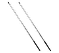 Alipis Lot de 2 Pointeurs Télescopiques pour Enseignants Acier Inoxydable Noir Pointe Antireflet Électroplaquée Stylet Tactile Polyvalent pour Salle de Classe et Présentation