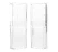 Alipis Lot de 2 Porte-Cotons-tiges de Voyage, Petit Format Portable, boîte distributrice Transparente avec Couvercle Anti-poussière pour élastiques à Cheveux et cosmétiques, 10,50 x 3,80 x 2,20 cm