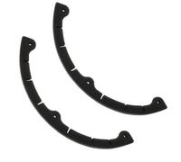 Alipis Lot de 2 Protections pour Snowboard et Skateboard Barres Anti-Collision Larges à 3 Trous Taille Grosse en Caoutchouc Noir Accessoires Légers et Résistants pour Protection du