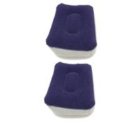 Alipis Lot de 2 Repose-Pieds Gonflables Gris Violet en Eva, Coussin Surélevé et Antidérapant pour Bureau, Maison ou Voiture - Tapis de Sol Pliable et Confortable pour Détente des Jambes
