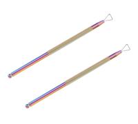 Alipis Lot de 2 Repousse-Cuticules en Acier Inoxydable Couleur Outil de Retrait de Vernis Gel Poussoir à Ongles Professionnel pour Manucure et Nail Art Fournitures de Manucure