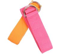 Alipis Lot de 2 Sangles D’Étirement de Yoga Non Élastiques 18 M - Bandes de Pilates pour Fitness et Renforcement Musculaire - Couleurs Orange et Rose Accessoires Portables pour