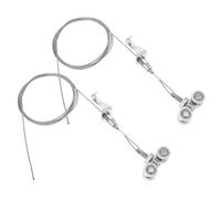 Alipis Lot de 2 Sets de Fils Suspendre pour Tableaux Robustes en Acier Inoxydable, Câble Métallique Réglable de 2 M Crochet, Porte-tableau Pratique pour Galerie, Maison et Exposition