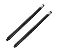 Alipis Lot de 2 Stylets Capacitifs Universels en Métal Noir Stylo Tactile Capacitif pour Tablette et Téléphone Pointe Anti-Rayure Écriture Fluide et Précision pour Écran Tactile