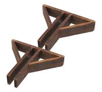 Alipis Lot de 2 Supports de Clôture en Bois Solide Socles Kit de Base pour Petite Clôture D’Intimité pour Jardin Terrasse et Pelouse Fixation Stable et Résistante aux Intempéries