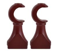 Alipis Lot de 2 Supports de Rideau en Bois Rouge Brun 35 Mm, Base de Fixation Stable pour Tringle à Rideaux, Kit de Montage Robuste pour Salon, Chambre ou Bureau, Support de