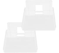 Alipis Lot de 2 Supports Muraux Adhésifs Transparents Petite Étagère Murale pour Caméra de Sécurité et Babyphone, Support sans Perçage Compatible Routeur, Rangement Mural Électronique